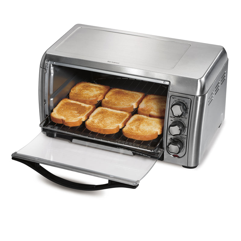 Hamilton Beach Toaster Oven: 6-slice, 12" pizza, convection, black | 31331D