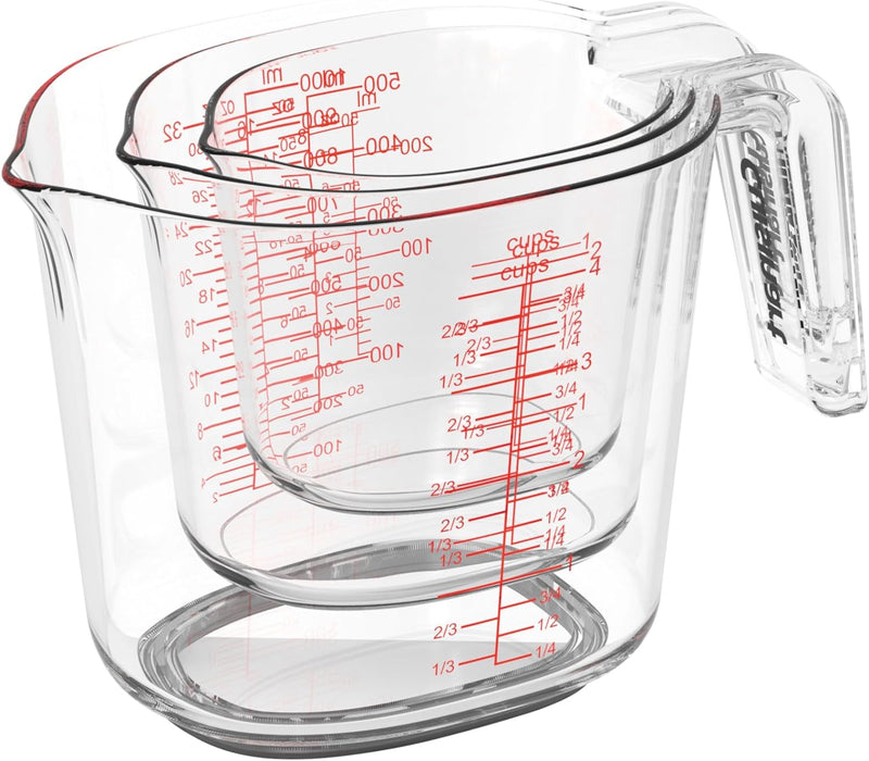 Cuisinart nesting Measuring Cup Set: 3-pc (1-cup, 2-cup and 4-cup), heat-resistant plastic | CTG-00-3MCC
