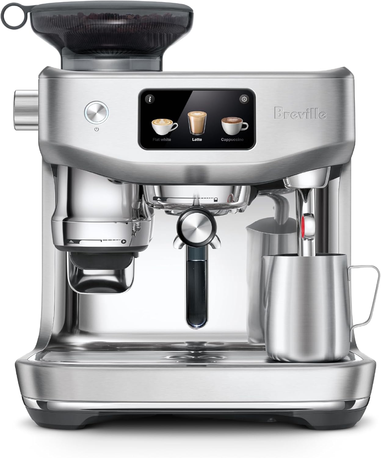 Breville | BES985BSS | The ORACLE® JET Espresso Maker: Touch Screen, ThermoJet®, Auto MilQ™, Brushed Stainless Steel