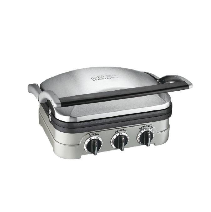 Cuisinart Brushed S/S Griddler with removeable plates | CGR-4NASC