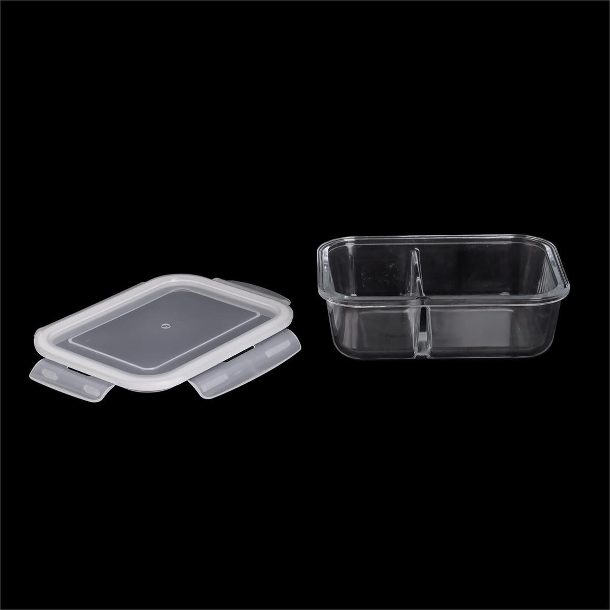 luciano 80898 rectangular divided borosilicate glass container image 2