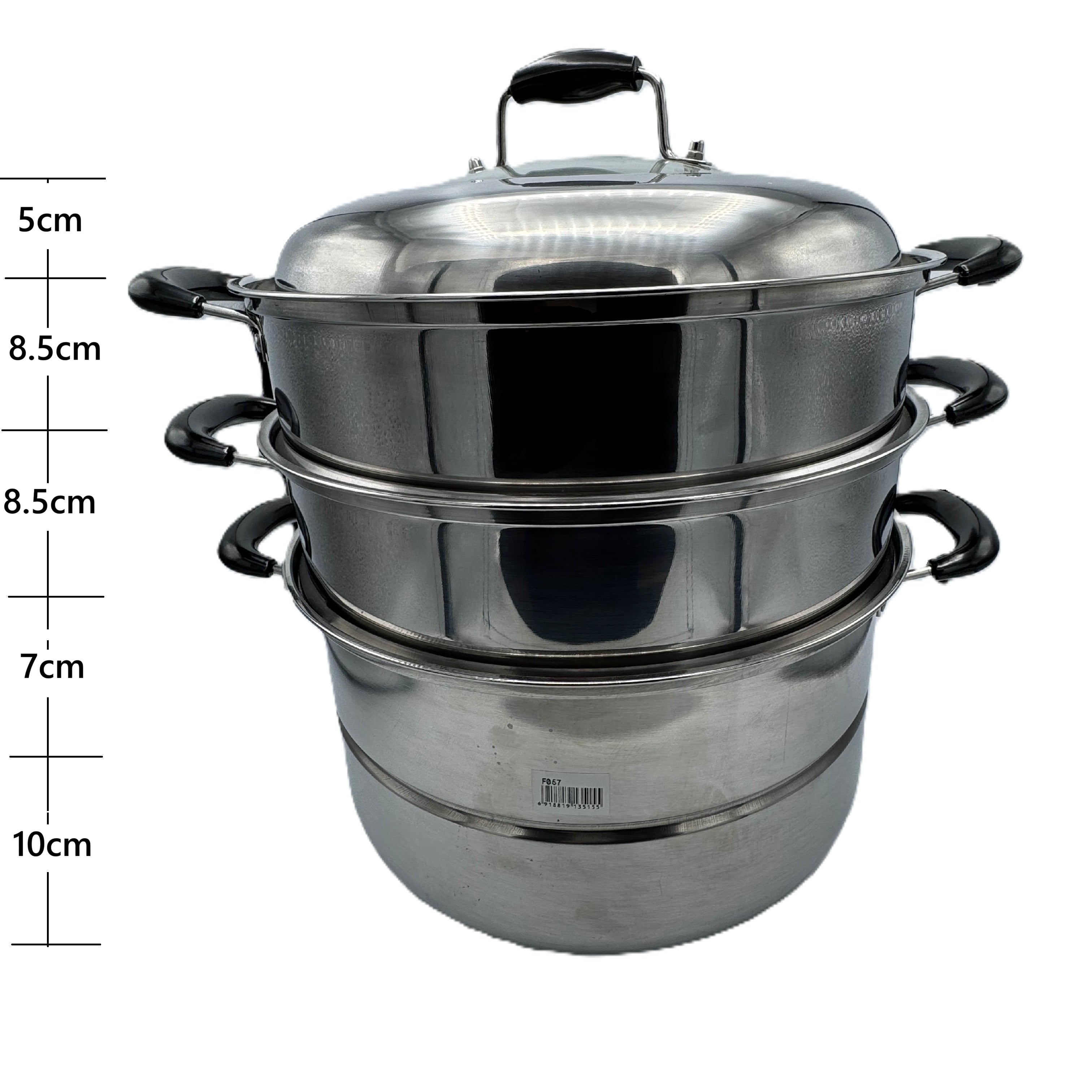 Xing Cai 30cm Stainless Steel Steamer, Durable Multi-Tier Pot for Healthy Cooking & Even Heat Distribution | F057