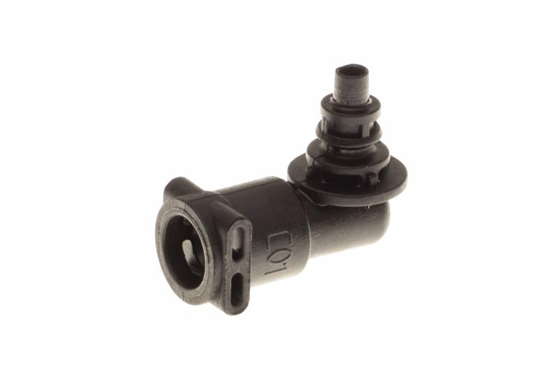 DeLonghi : 5313218341 | Right-angled Connector to solenoid valve (new ver, Clip-to-clip) for Magnifica & Specialista