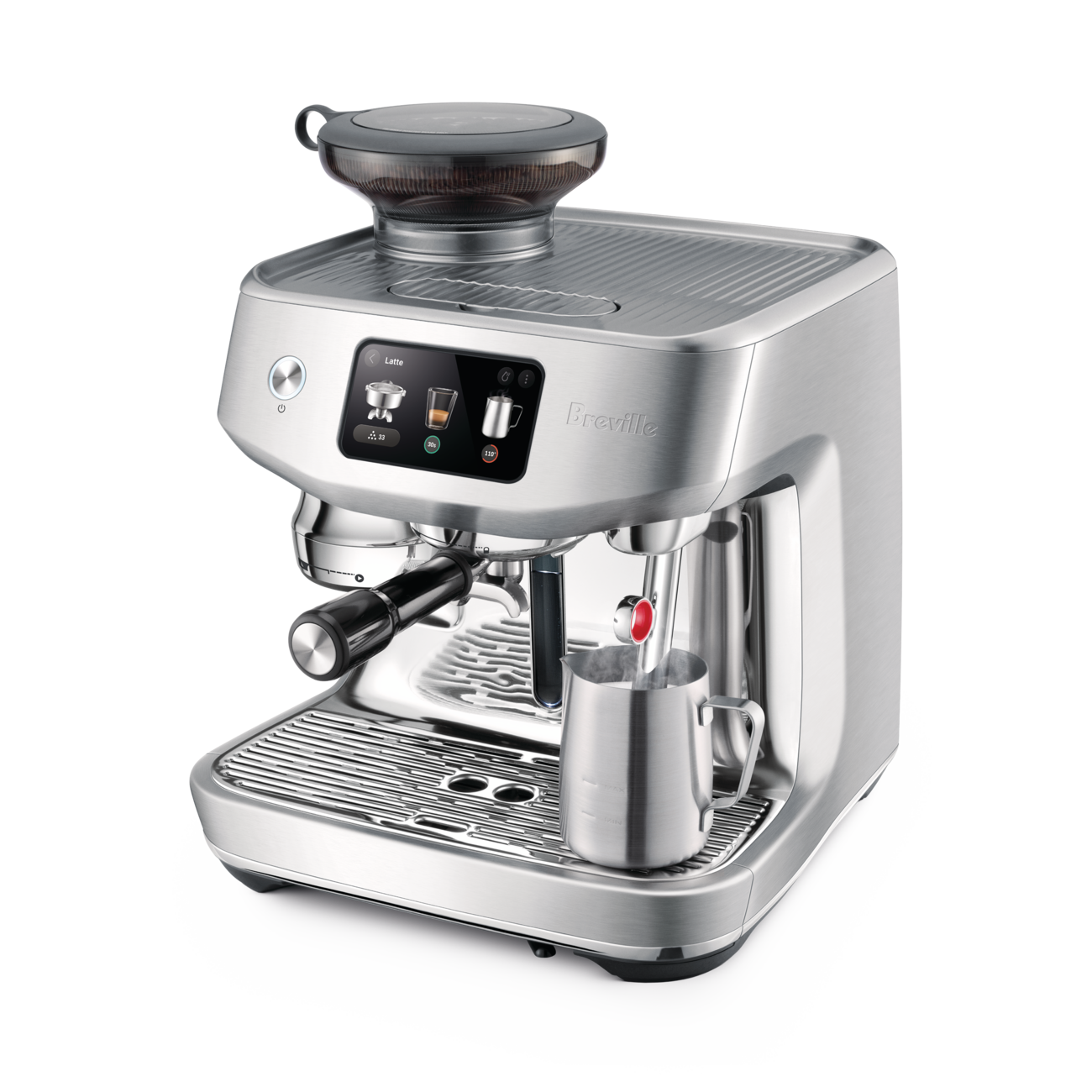 Breville | BES985BSS | The ORACLE® JET Espresso Maker: Touch Screen, ThermoJet®, Auto MilQ™, Brushed Stainless Steel