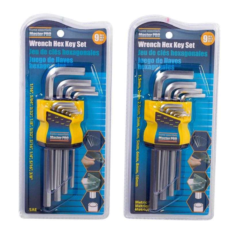 Home Essentials MasterPro 9-PC Wrench Hex Key | 73219