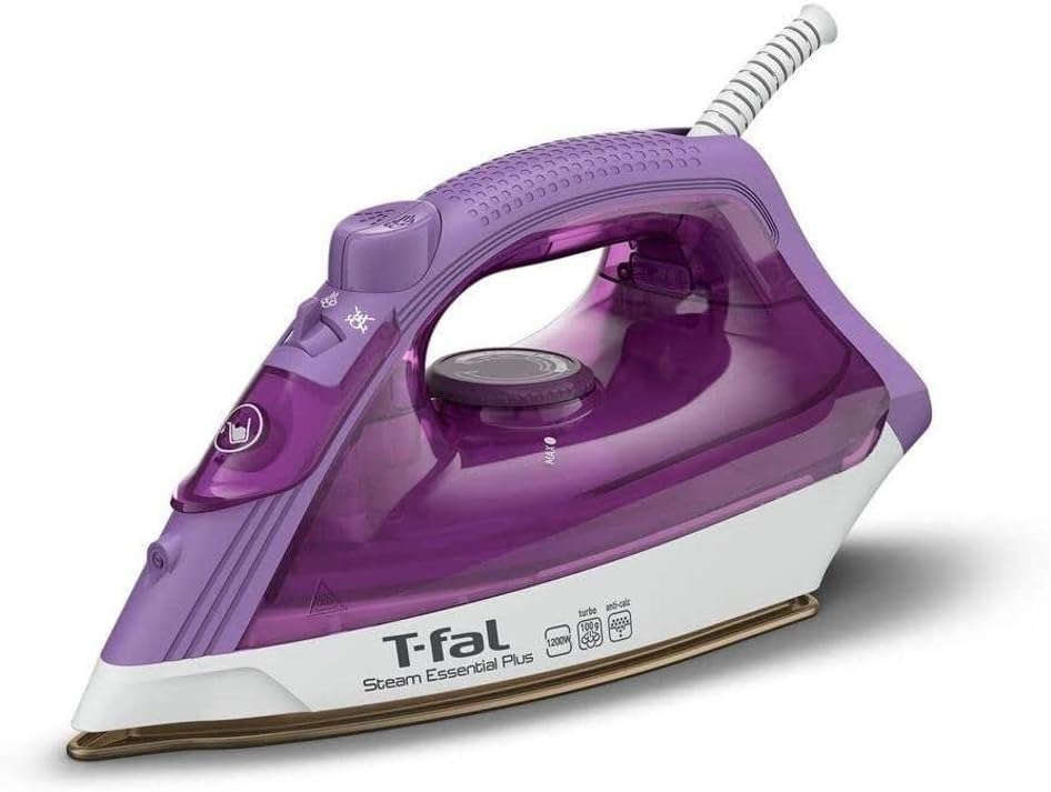 T-Fal Steam Iron: Steam Essential Plus, 20g-100g/min, 1200W | FV1955Q1