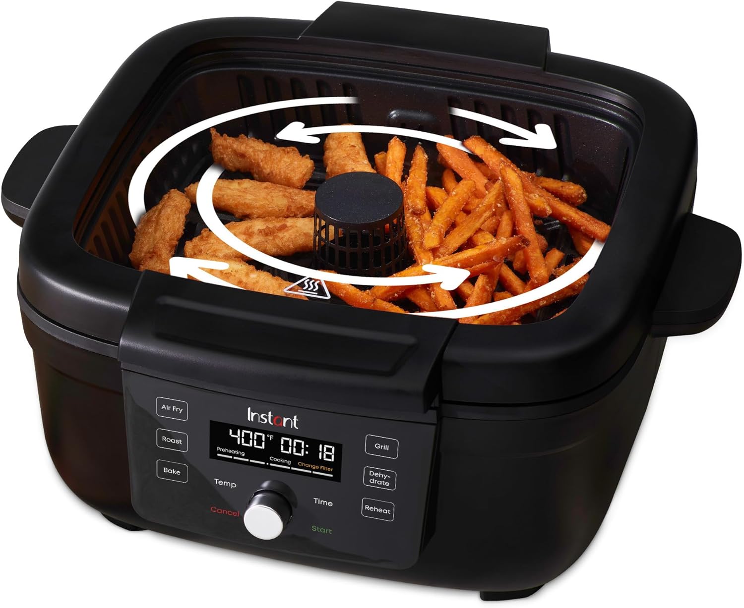 Instant Pot Indoor Grill & Air Fryer: 6-in-1 functions: grill, air fry, bake, broil, roast, dehydrate | 140-8001-01