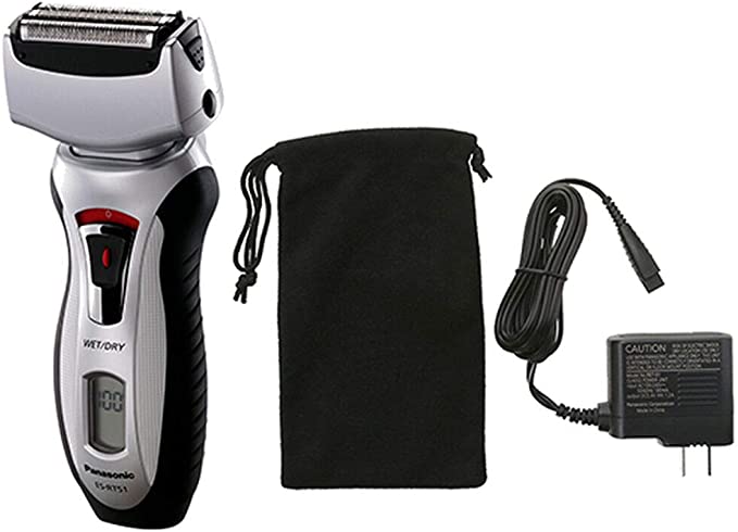 Panasonic Electric Shaver: rechargeable, 3-blade wet/dry, LCD screen, silver &amp; black | ESRT51S