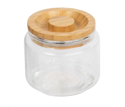 Luciano | 80048 | Glass Jar with Wooden Lid | 250 mL