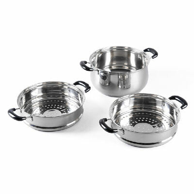 Charms Stainless-Steel Steamer 3-Layers 2-Trays |30CK04| 30cm