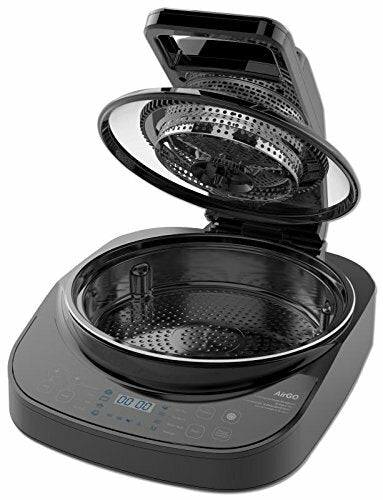 AirGO 5-in-1 Cooking System |AP360| Crepe/Naan Maker, Mini-Oven, Indoor Grill, Air Fryer, Robotic Stir Fryer