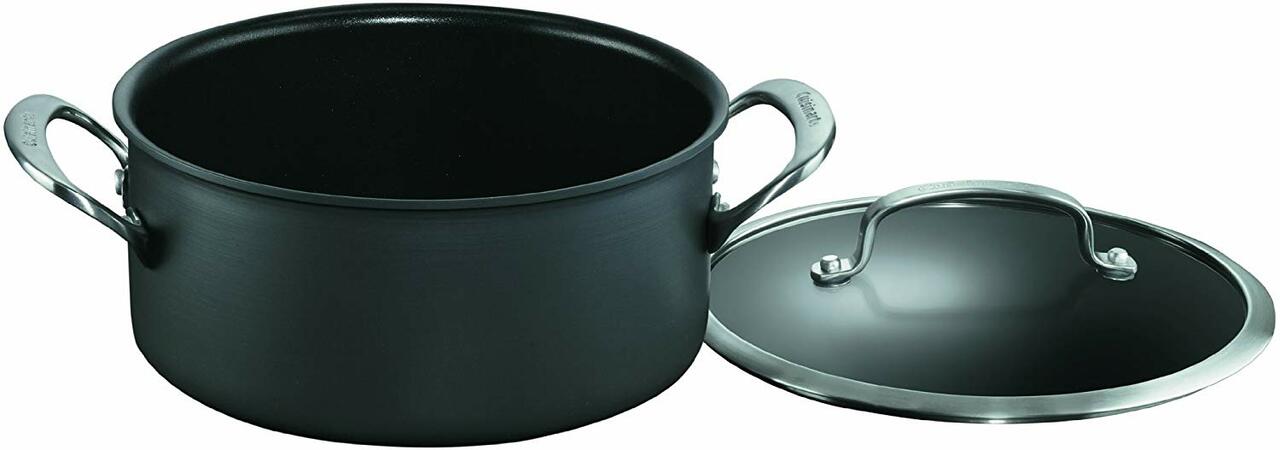 Cuisinart Sauce Pan |DSA44-22D| 4-quart Hard Anodized with Glass Cover