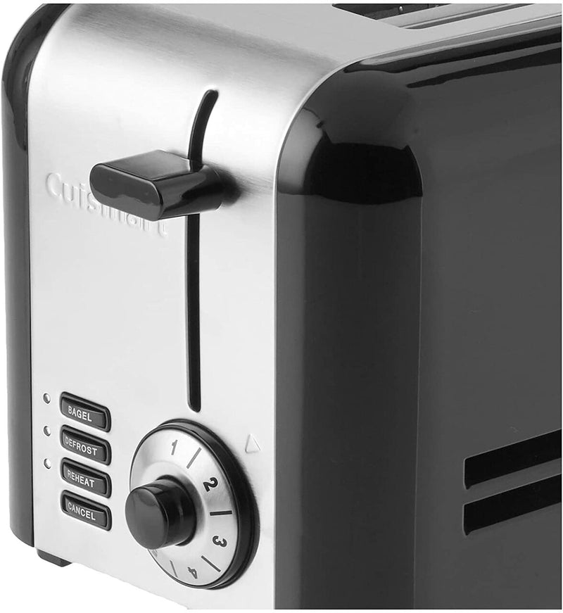 Cuisinart Toaster 2-slice, brush s/s+ black | CPT320