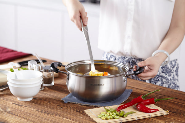 Charms Stainless-Steel Casserole Pot with Glass Lid |20JBC10| 20cm