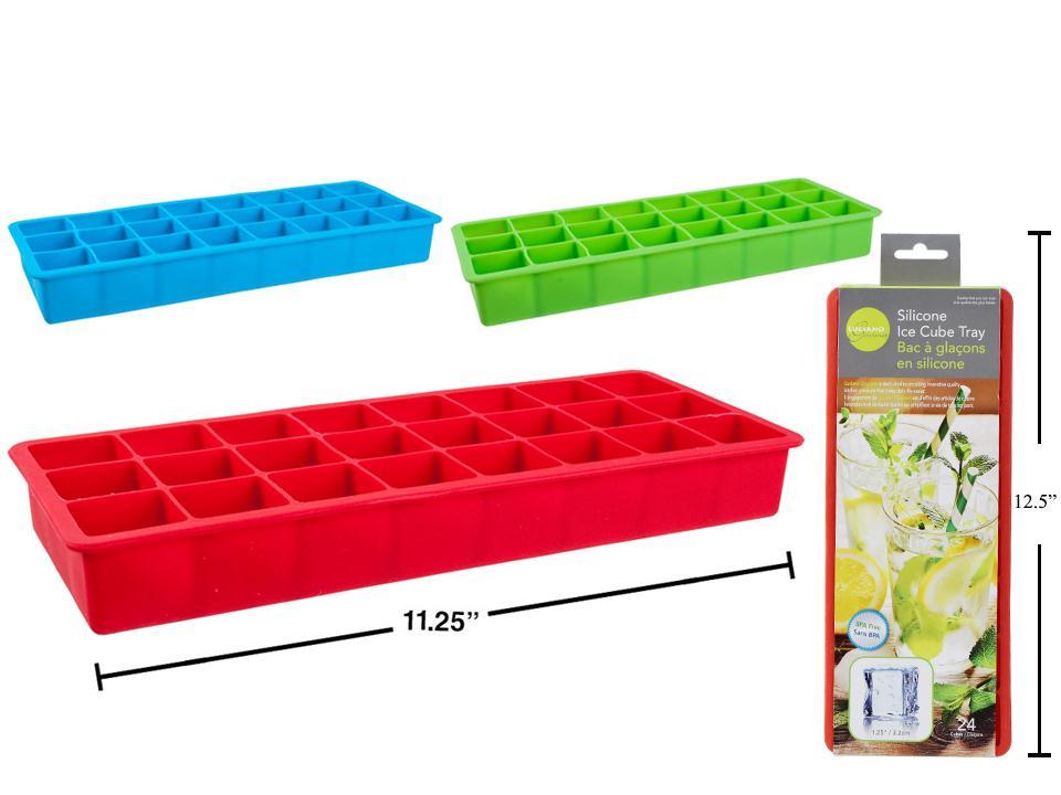 Luciano Gourmet Silicone 1.25" Ice Cube Tray 3 x 8, 28.5x11.7x3.5cm | 70471