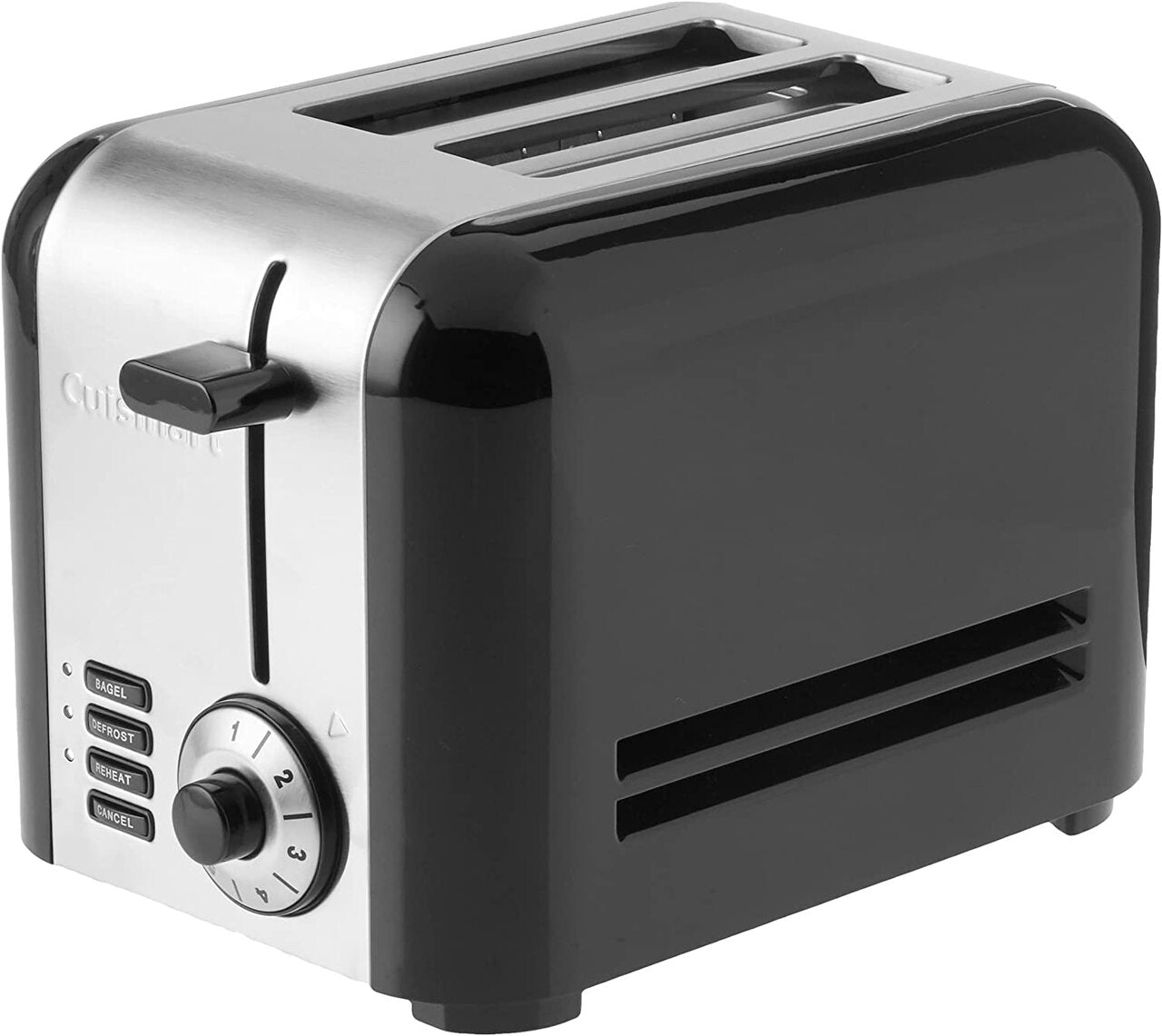 Cuisinart Toaster 2-slice, brush s/s+ black | CPT320