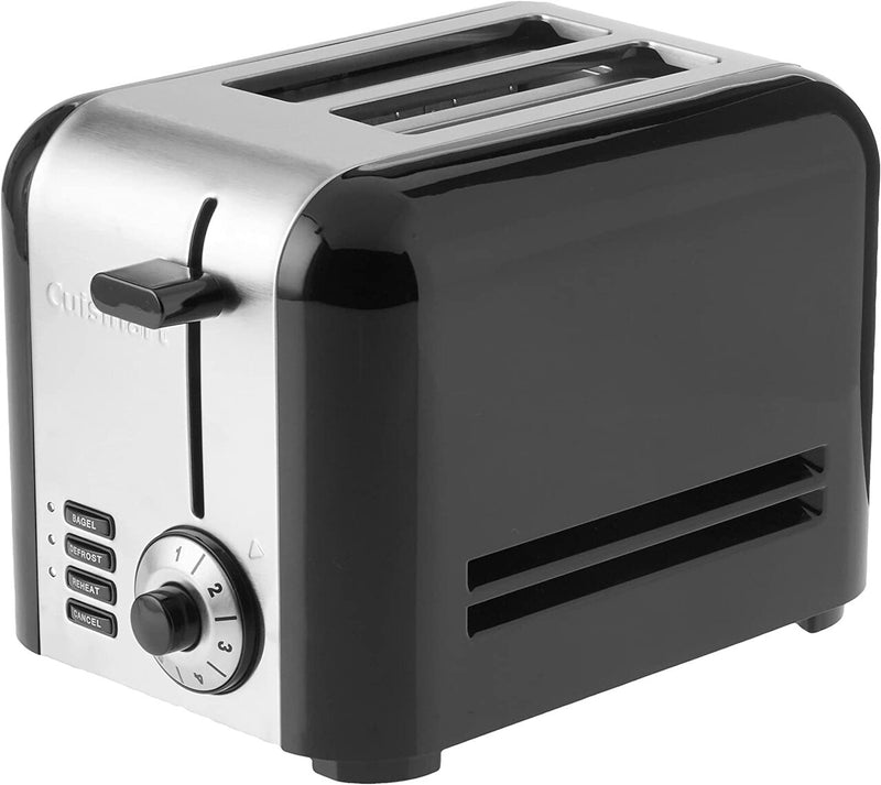Cuisinart Toaster 2-slice, brush s/s+ black | CPT320