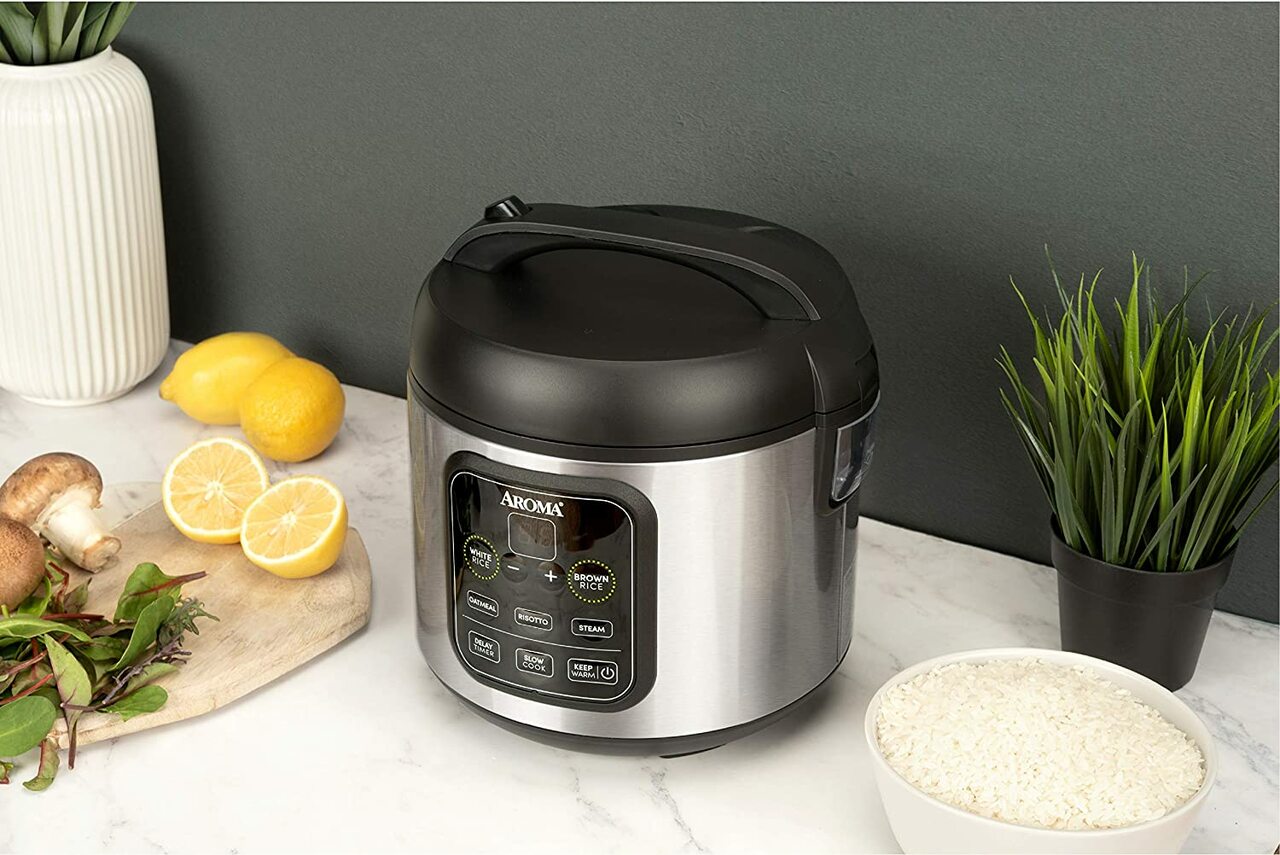 Aroma Rice Cooker 4 Cups, s/s, Digital | ARC-994SB