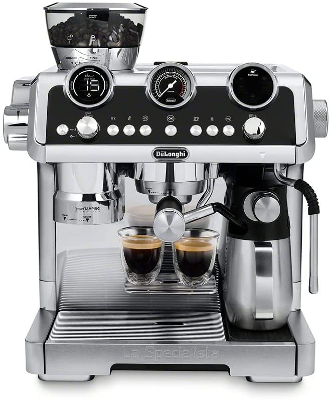 DeLonghi La Specialista Maestro Espresso Maker: 1450W with LatteCrema automatic milk frother, s/s | EC9665M