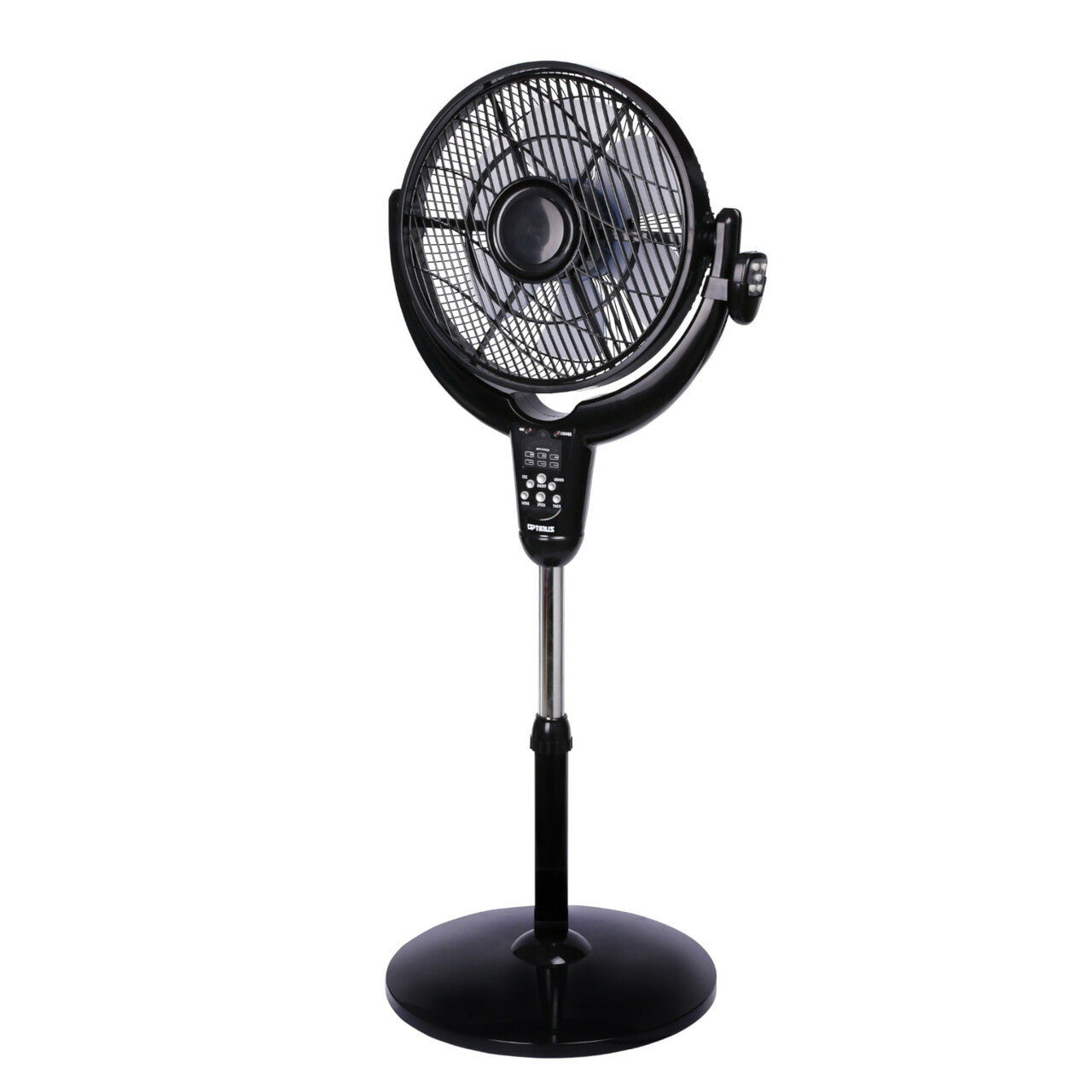 Optimus Louver Fan 14'' pedestal remote LED timer | F-7508