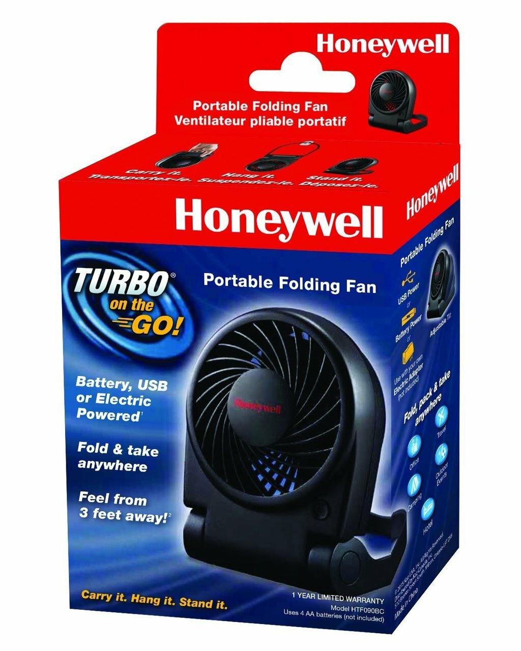 HTF090BC | Honeywell Turbo on the Go Personal Fan