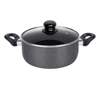 Healthy Bear non-stick Induction Caserole Pot |BCAL24CPGIN| 24cm with Glass Lid