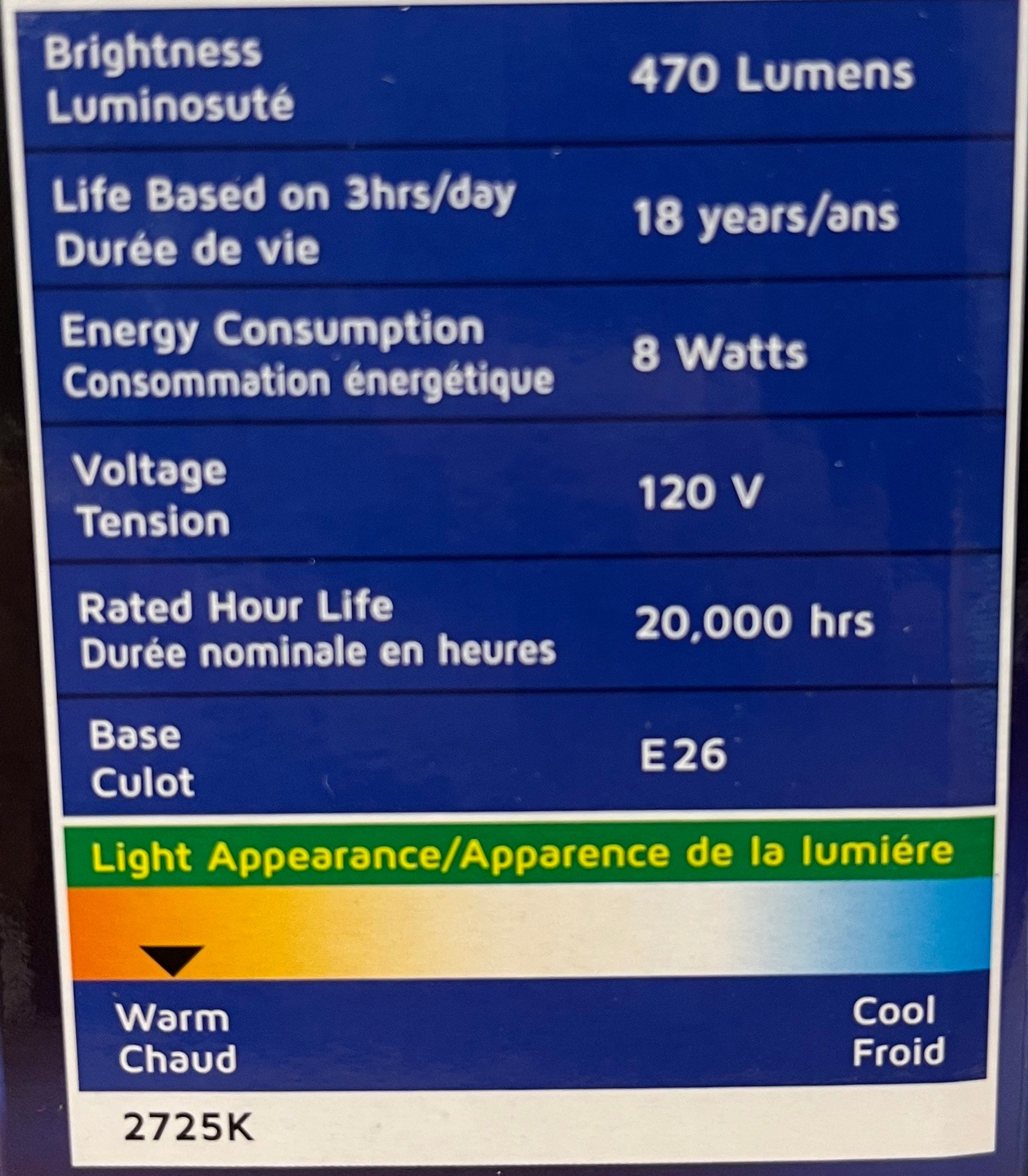 Daylite 86351 LED A19 8W=40W Warm Bulb Dimmable