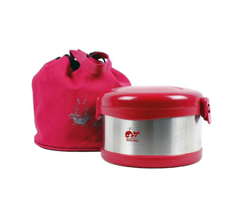 Whale / Sun Kung Thermal Lunch Kit |J950EB| 0.95L with divider basket, incl carrying bag, assorted color(blue/red)