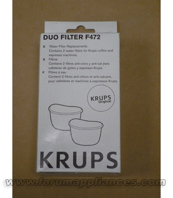 Krups : 472-00 | Charcoal Filter (2-pack) for Coffee & Espresso Makers