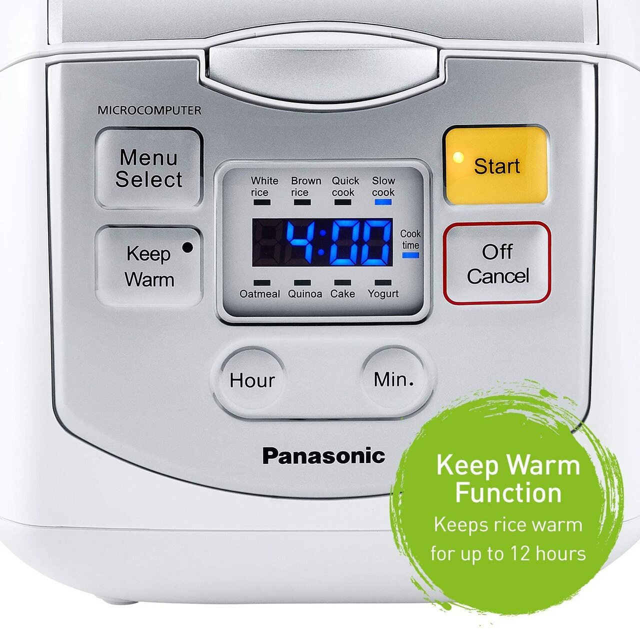 Panasonic Rice Cooker |SRZC075W| 4-cup, Microcomputer Controlled
