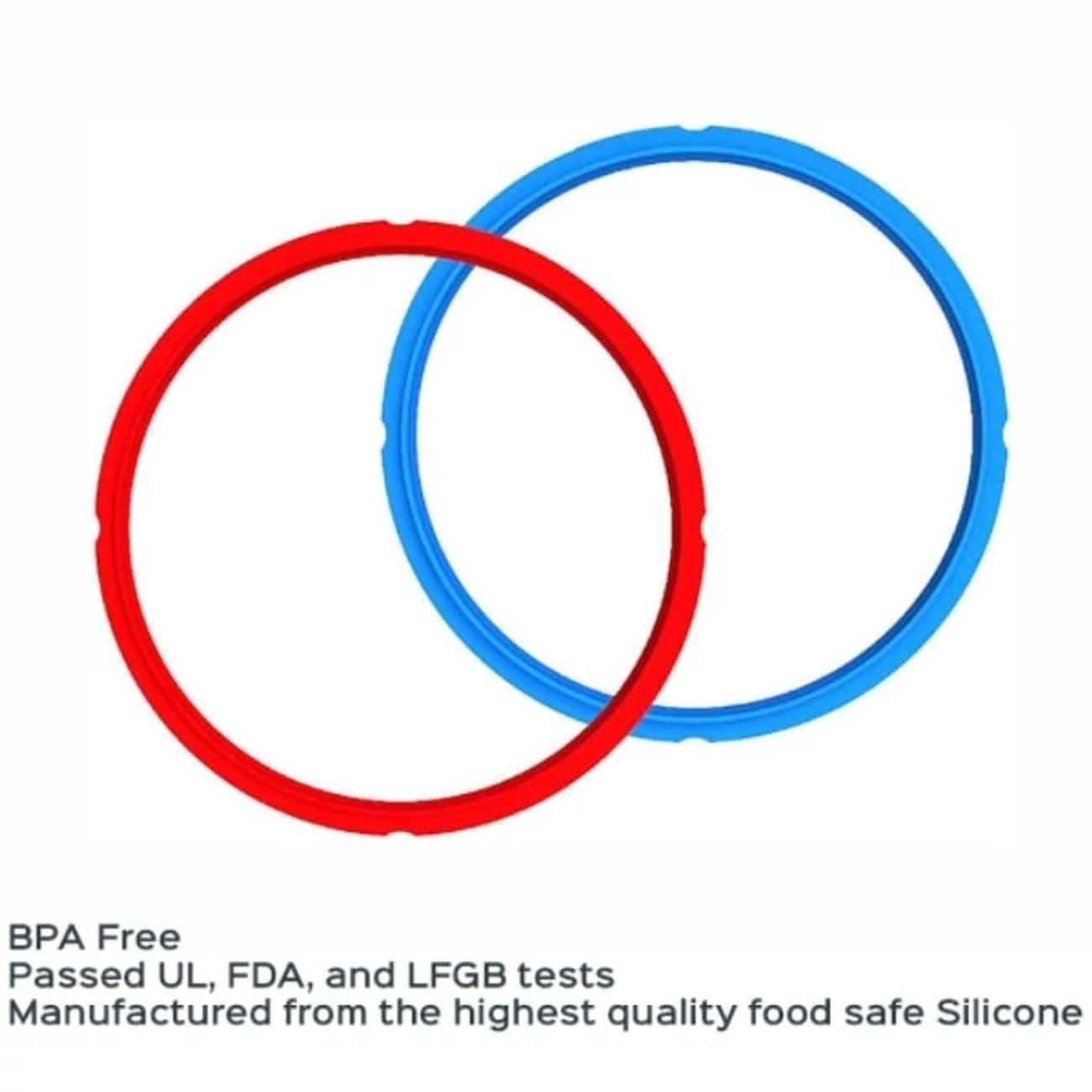 Instant Pot : repl Sealing Ring (Pack of 2, Red & Blue) for 8Qt | 211-0009-01