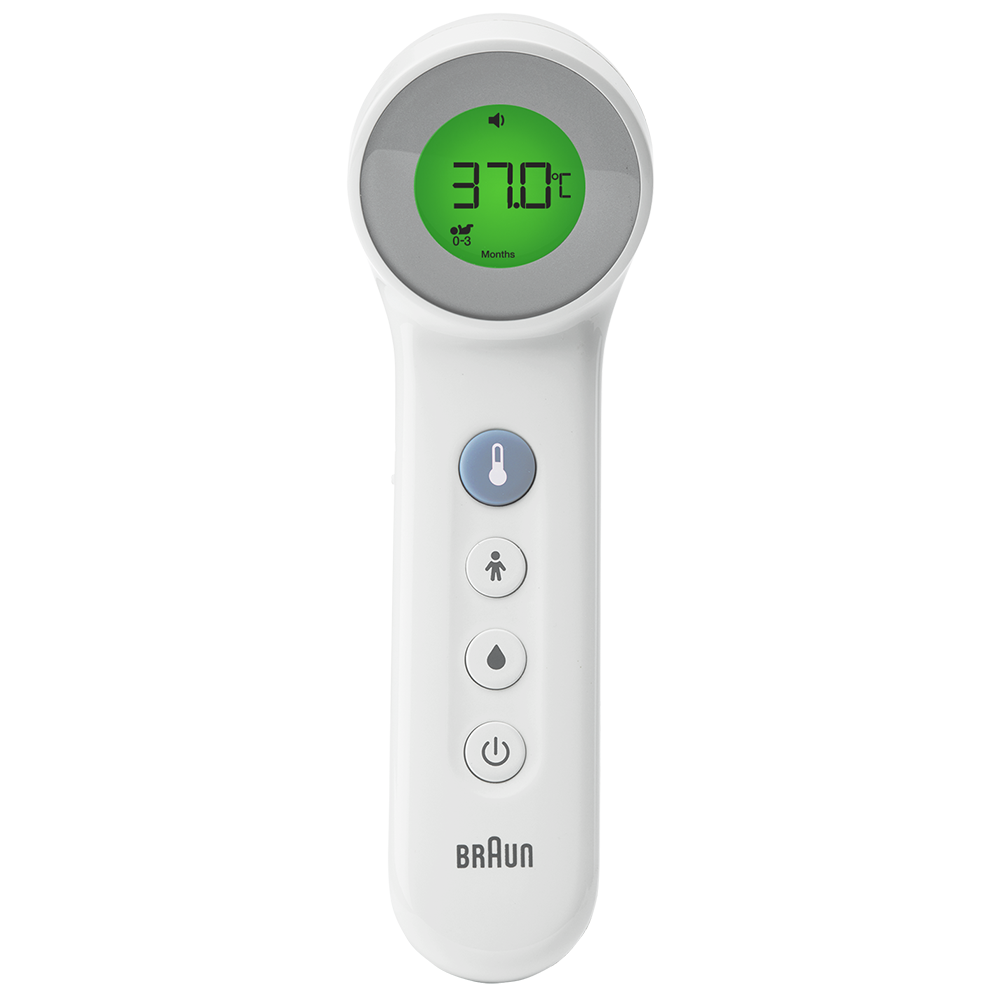 Braun Forehead Thermometer No Touch, incl 2x AA batt | BNT400CA