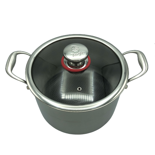 Targu Hybrid Stock Pot: 24cm with glass lid | BC-HW24SPG