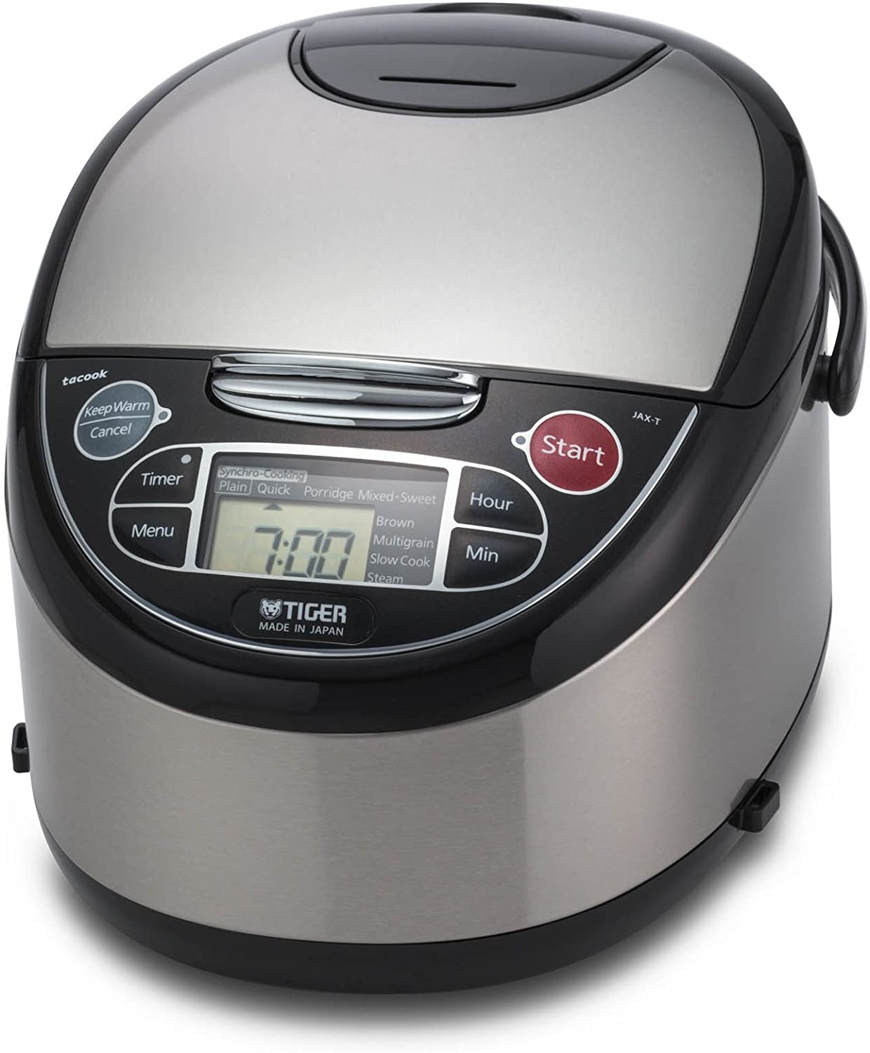 Tiger Rice Cooker: 5.5 cup, multi-function, s/s black JAX-T10U