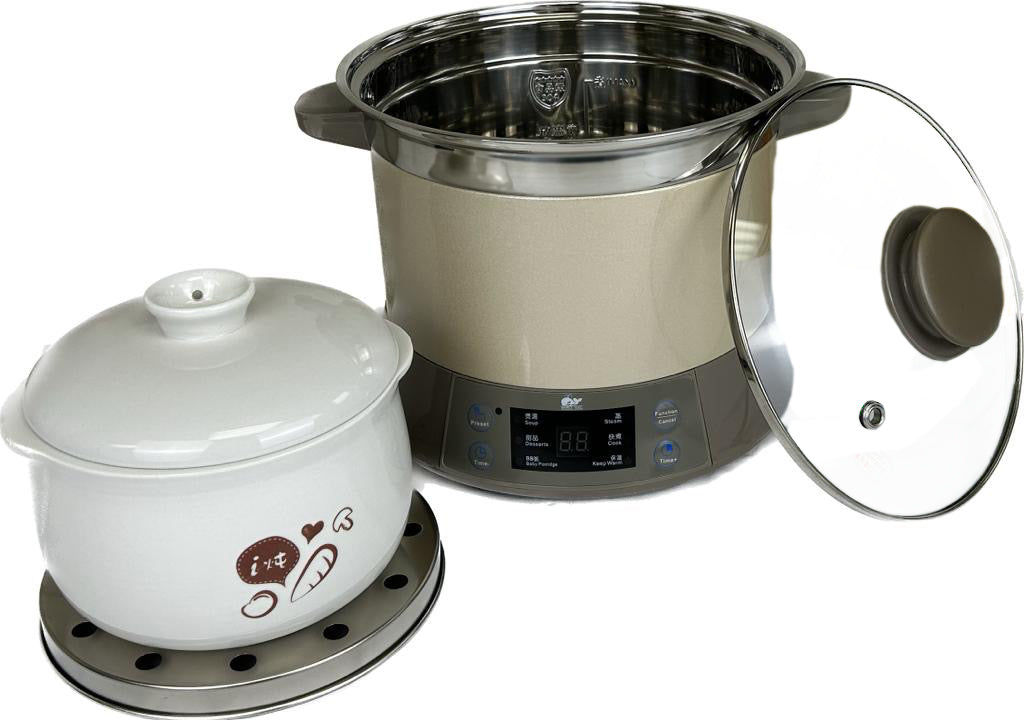 Whale Electric Stewing Pot: 1.2 L, Beige | WDZ-12G