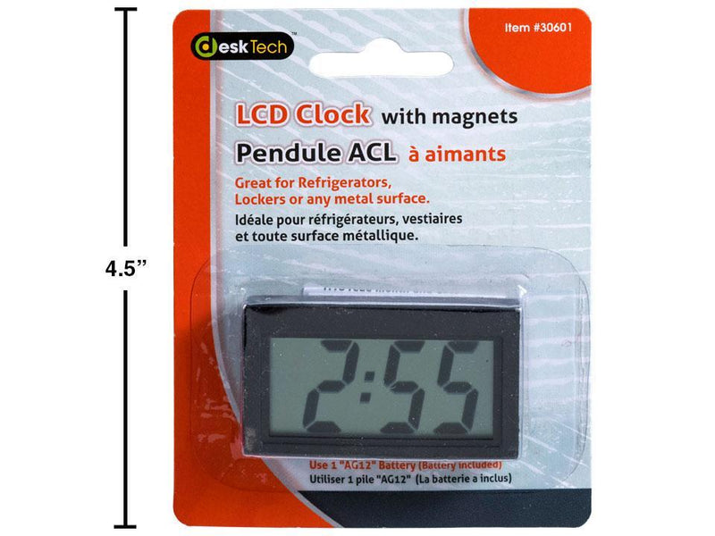 Desk Tech LED Clock with Magnet | 30601