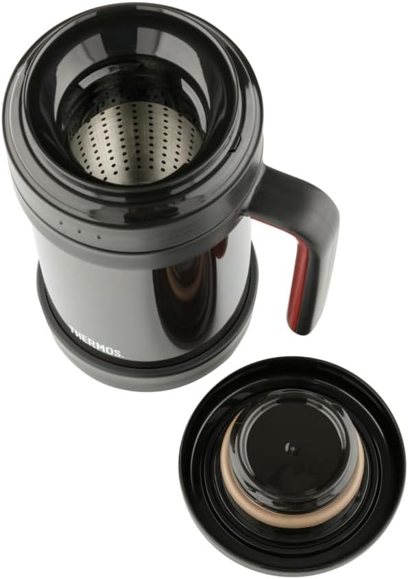 Thermos Thermal Mug with tea strainer: 500mL, Black | TCMF-501-BK