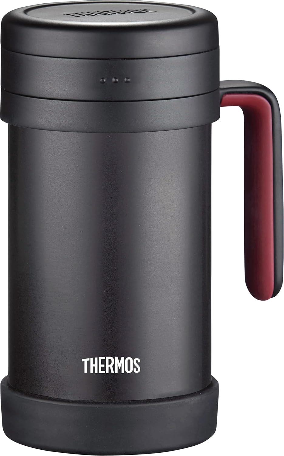 Thermos Thermal Mug with tea strainer: 500mL, Black | TCMF-501-BK