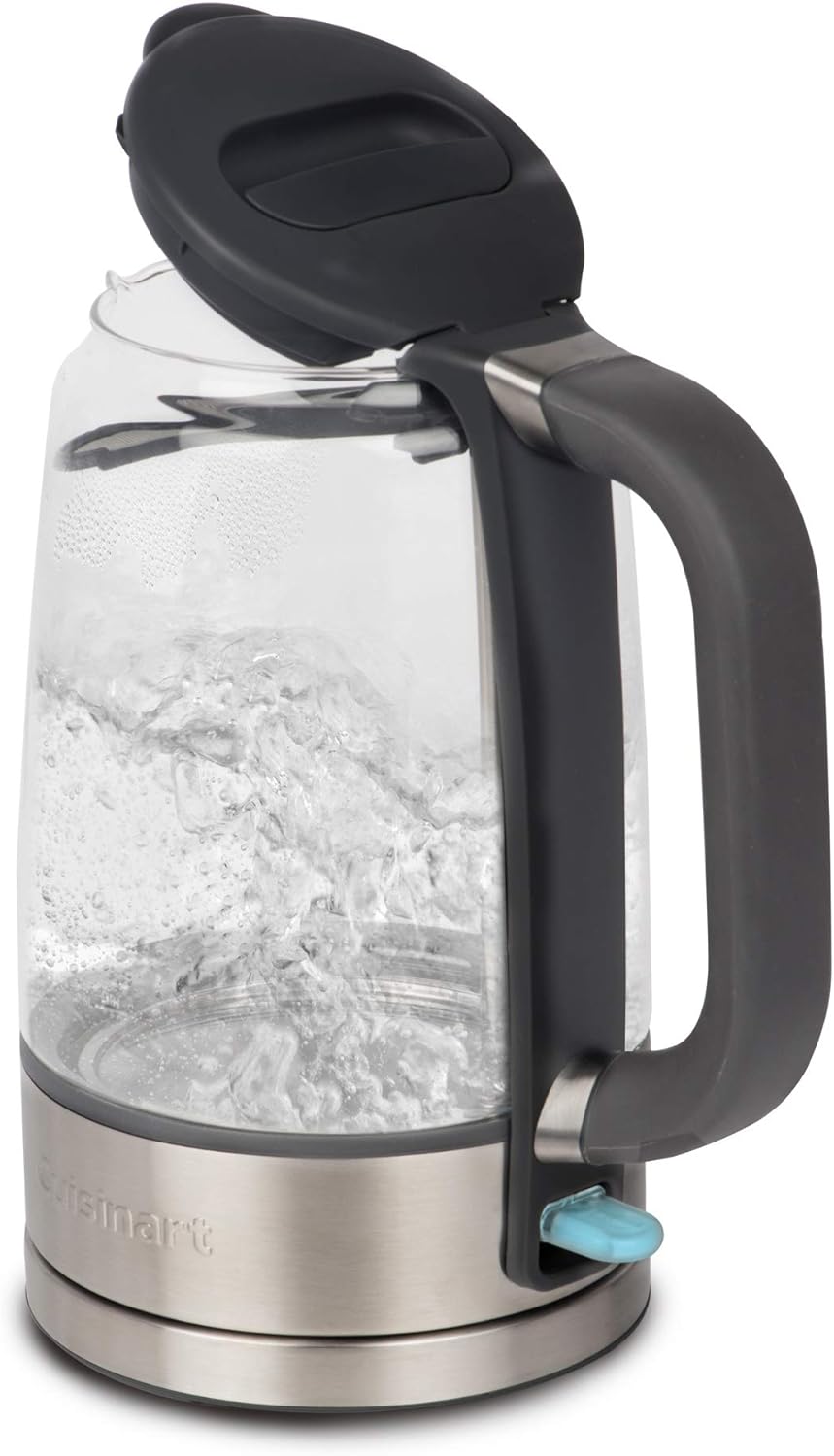 Cuisinart Glass Kettle: 1.7L, 1500W, brushed s/s | GK17C