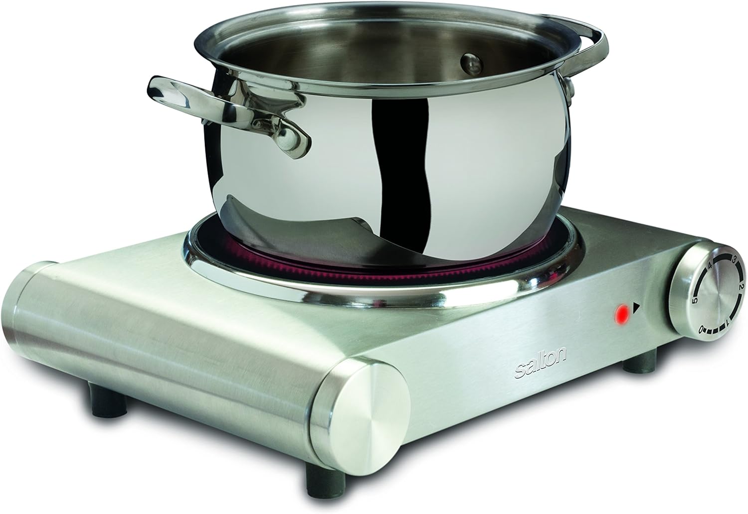 Salton Single Burner Infrared Cooking Range |HP1502| 1200W Stainless Steel