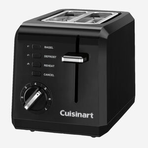 Cuisinart Toaster: 2-slice, bagel, reheat, defrost, 7 browning levels, black | CPT122BKC