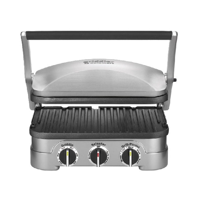 Cuisinart Brushed S/S Griddler with removeable plates | CGR-4NASC