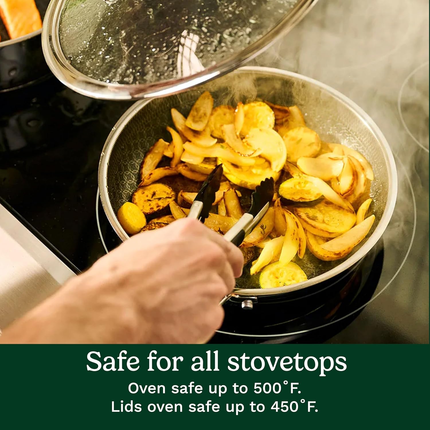 Cuisinart FusionPlus™ Skillet | FPS22-30HC | 12" Stainless Steel with Helper Handle