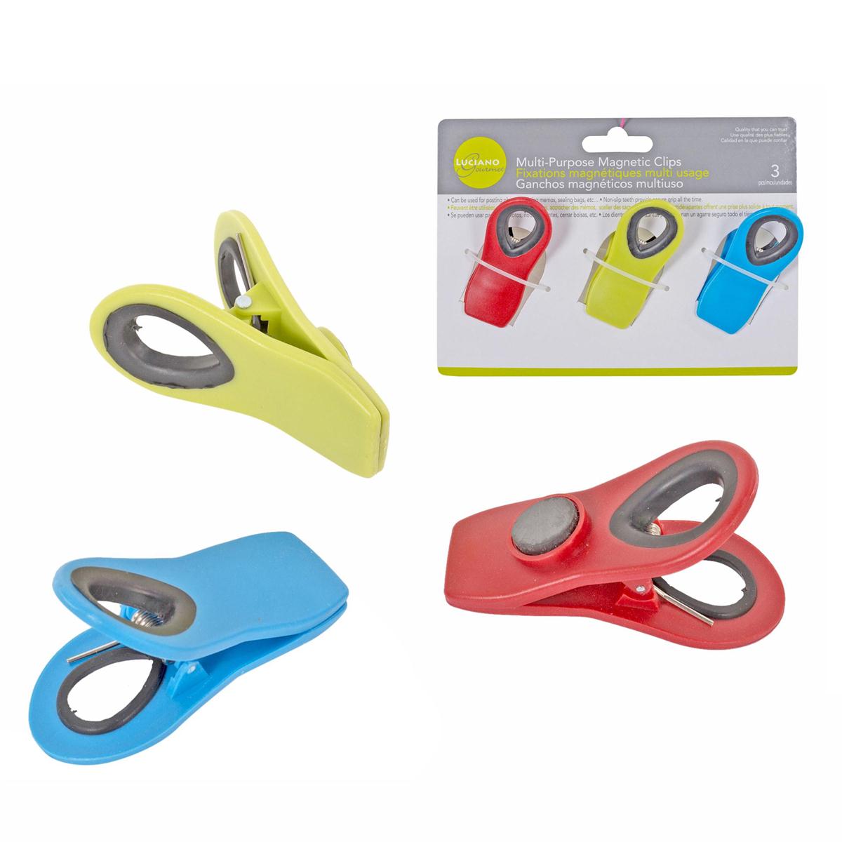 l gourmet 70267 multi purpose magnetic clips 3 piece set image 1