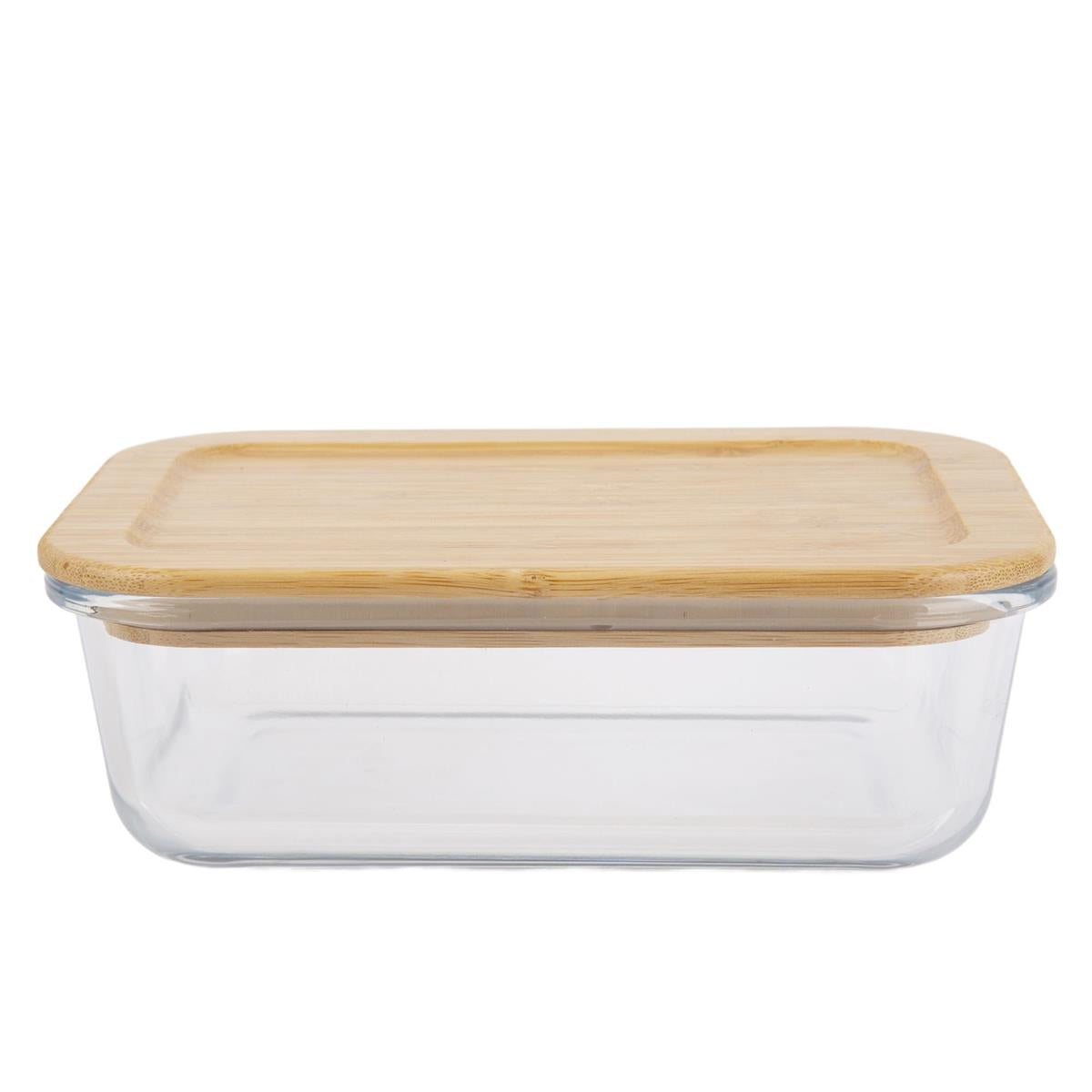 L.Gourmet Glass Container w/ Bamboo Lid 1040ml | 70347