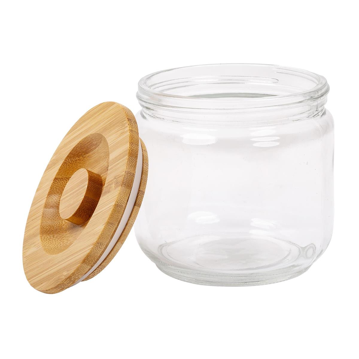 luciano 80050 glass jar with wooden lid 700 ml image 2