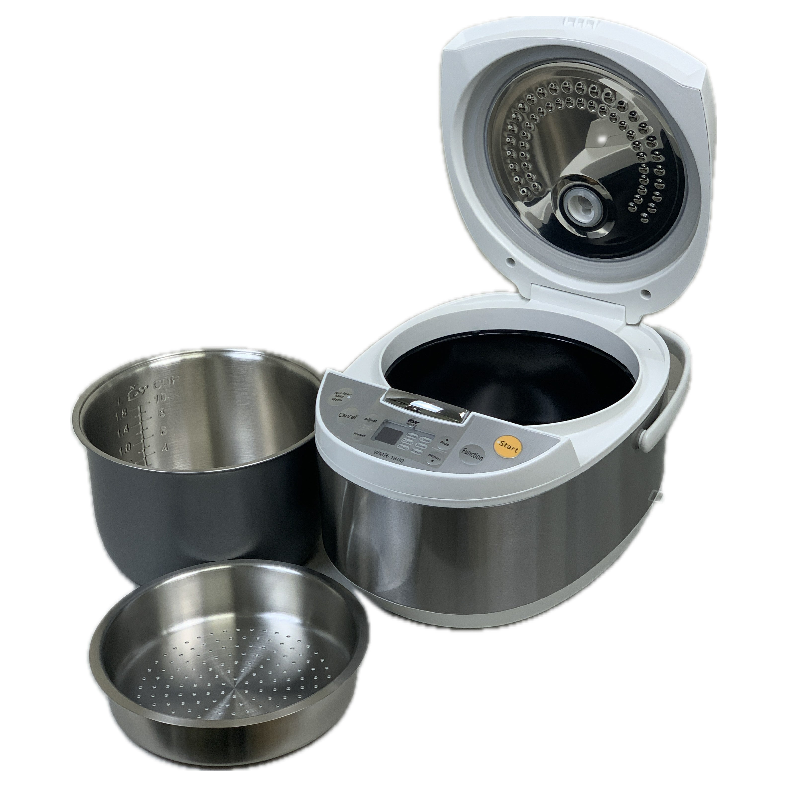 Whale Multi-Function Rice Cooker: 10 cup with Stainless Steel Inner Pot | WMR1800S.S