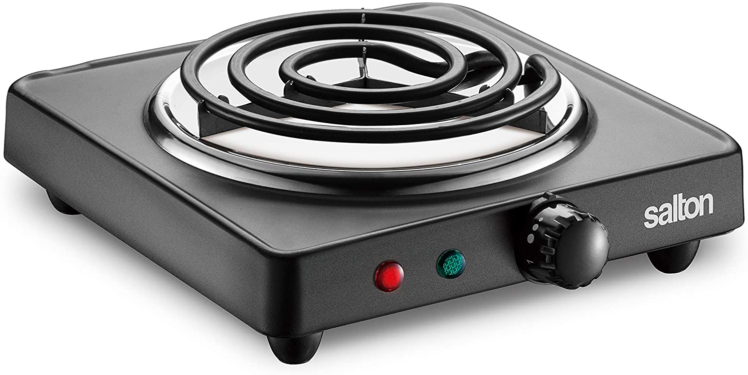 Salton Electric Range: single burner, 1000W, black | HP-1940