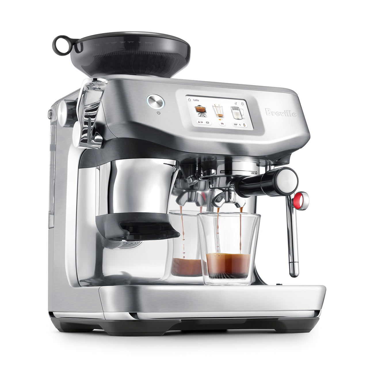 Breville The BARISTA TOUCH IMPRESS Espresso Maker | BES881BSS | 1750W, Touch Screen, Brushed Stainless Steel