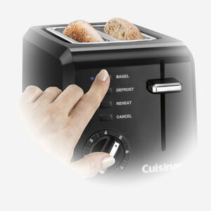 Cuisinart Toaster: 2-slice, bagel, reheat, defrost, 7 browning levels, black | CPT-122BKC